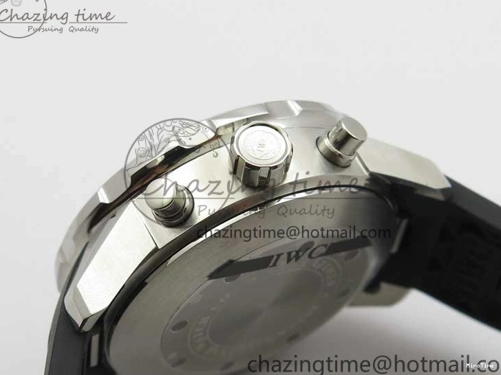 MIROTIME 0103 Aquatimer Chrono IW376702 SS BLS 1:1 Best Edition Black Dial on Black Rubber Strap A WellDesigned 7105